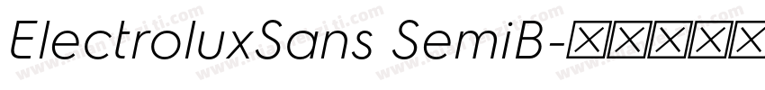 ElectroluxSans SemiB字体转换